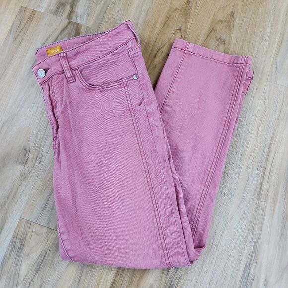 💛Anthropologie Pilcro & The Letterpress Salmon Stet Capri Jeans Size 10 - Picture 1 of 9